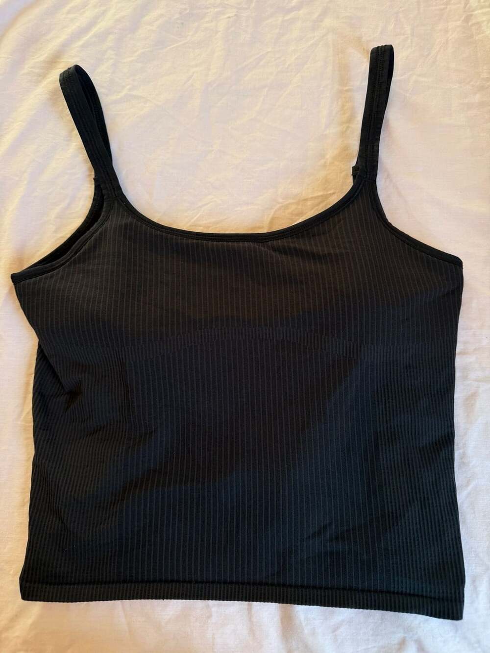 Lululemon Ebb to Street Scoop Neck Tank Top Black Size 12